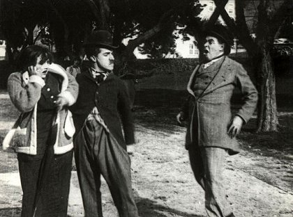 Chaplin a deštník